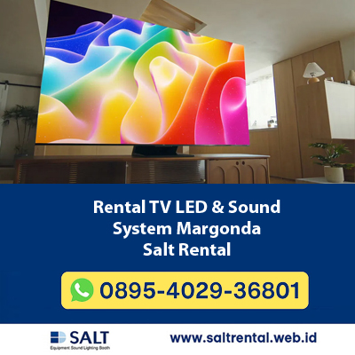 Rental TV LED & Sound System Margonda