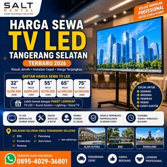 Harga Sewa TV LED Tangerang Selatan 2026 Termurah