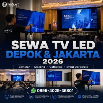 Jasa sewa TV LED terlengkap Depok dan Jakarta 2026 untuk seminar meeting gathering dan event corporate