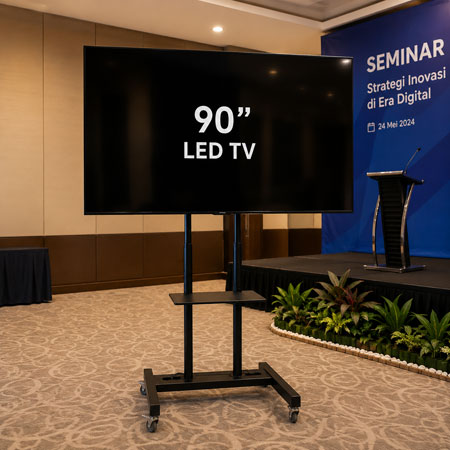 Standing TV LED seminar event Depok