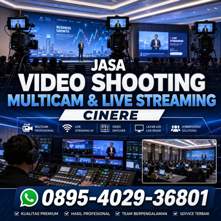 Jasa Video Shooting Multicam dan Live Streaming Cinere Profesional Salt Rental