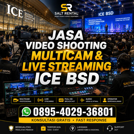 Jasa Video Shooting Multicam Live Streaming ICE BSD Profesional Salt Rental