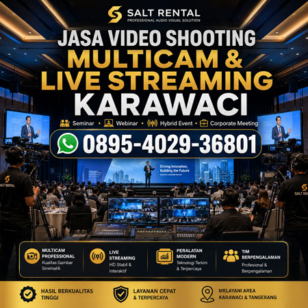 Jasa Video Shooting Multicam dan Live Streaming Karawaci untuk seminar corporate event hybrid meeting dan webinar profesional