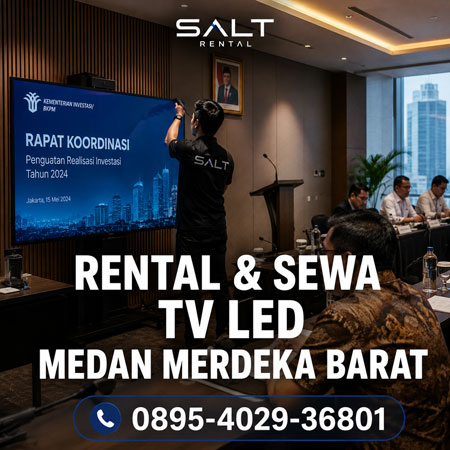 Rental dan sewa TV LED Medan Merdeka Barat Jakarta Pusat profesional untuk seminar dan event oleh Salt Rental