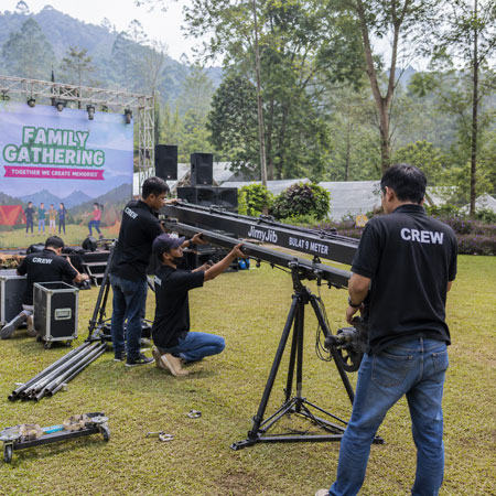Setup Jimmy Jib 9 Meter Family Gathering Puncak