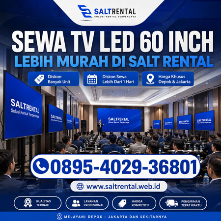 Sewa TV LED 60 Inch Lebih Murah di Salt Rental untuk Event Seminar dan Corporate Meeting