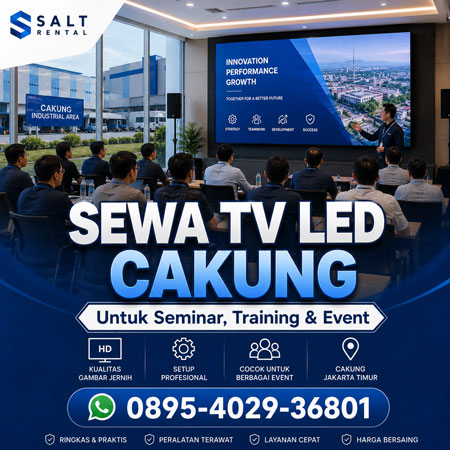 Sewa TV LED Cakung Jakarta Timur untuk seminar training dan event oleh Salt Rental