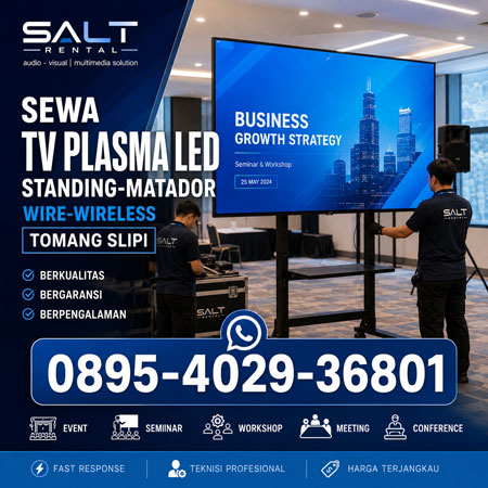 Sewa TV Plasma LED Standing Matador Wire Wireless Tomang Slipi Jakarta Barat Salt Rental