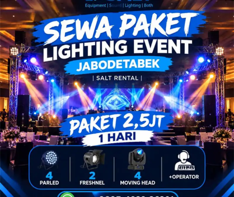 Sewa Lighting Event Jabodetabek Rp2,5 Juta | Salt Rental